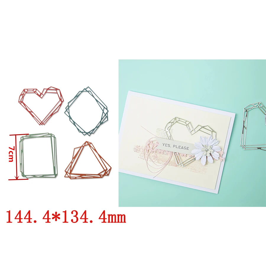 The New Heart-shaped Rectangular Triangular Irregular Decorations Metal Cutting Dies For DIY Scrapbooking Album Paper Card
The New Heart-shaped Rectangular Triangular Irregular Decorations Metal Cutting Dies For DIY Scrapbooking Album Paper Card