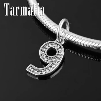 DIY Gift 925 Sterling Silver Clear Zirocn Beads Pendant Luckly Number 9 Jewelry Making Fit Original Women Charm Bracelet Femme
DIY Gift 925 Sterling Silver Clear Zirocn Beads Pendant Luckly Number 9 Jewelry Making Fit Original Women Charm Bracelet Femme