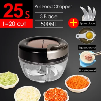 Manual Food Chopper for Vegetable Fruits Nuts Onions Quick Pulling Chopper Pull Mincer Blender Mixer Food Processor Kitchen Tool
Manual Food Chopper for Vegetable Fruits Nuts Onions Quick Pulling Chopper Pull Mincer Blender Mixer Food Processor Kitchen Tool