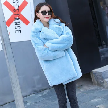 Winter Female New Rabbit Fur Coat Women Thick Warm Turn Down Collar Faux Fur Jacket Fashion Fluffy Loose Long Sleeve Parka
Winter Female New Rabbit Fur Coat Women Thick Warm Turn Down Collar Faux Fur Jacket Fashion Fluffy Loose Long Sleeve Parka