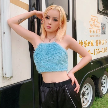 Girl'S Heart Versatile Furry Halter Camisole Women's Slim Fit Beauty Back Navel Vest Fashion
Girl'S Heart Versatile Furry Halter Camisole Women's Slim Fit Beauty Back Navel Vest Fashion