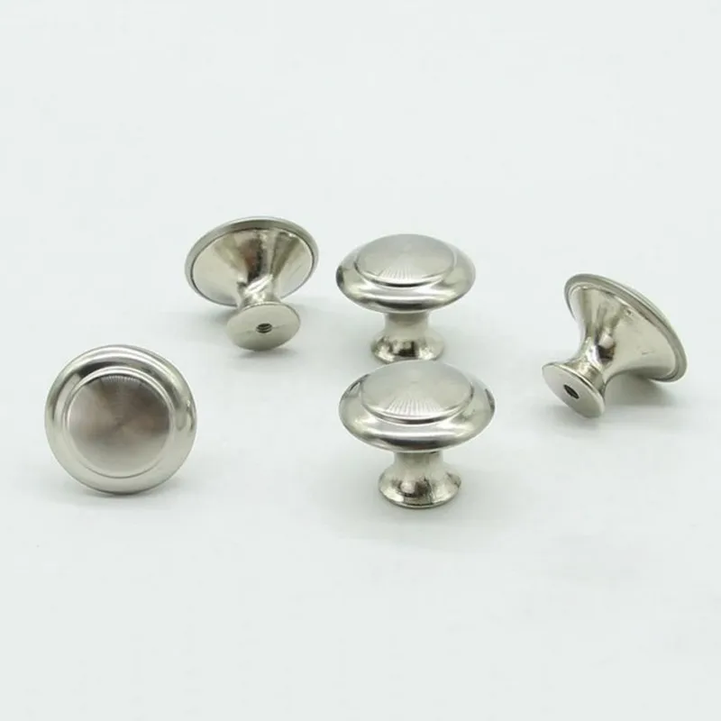 

30PCS Stainless Steel Round Knobs Single Hole Furniture Pulls For Cabinet Drawer Cupboard Wardrobe Handles Hardware
