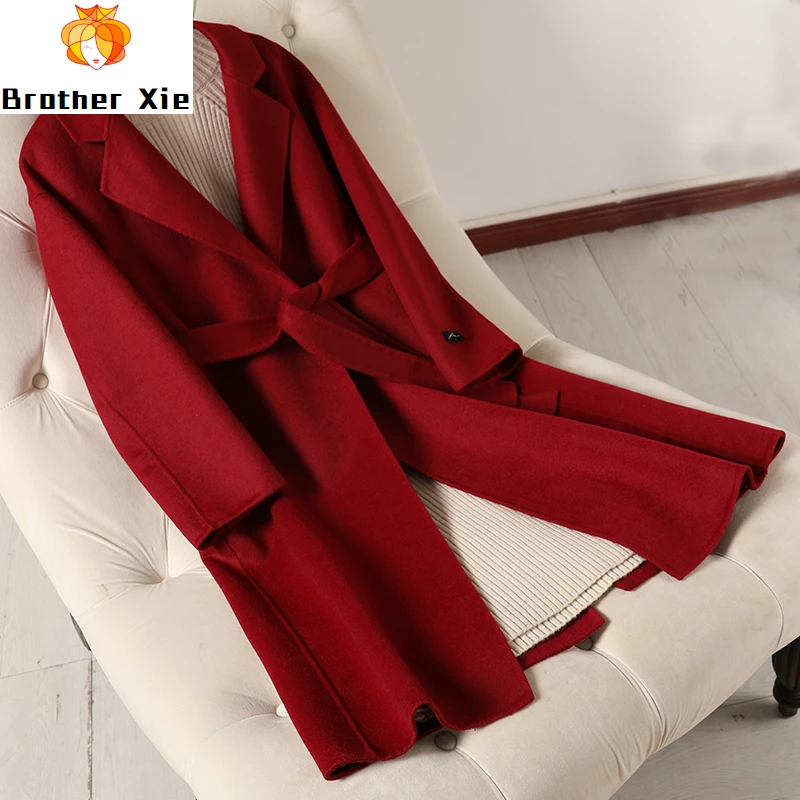 2020 Double-sided Cashmere Overcoat Female Long Style Skinny Korean 100% Wool Fabric Overcoat Solid Belt Korean Fashion Belt
2020 Double-sided Cashmere Overcoat Female Long Style Skinny Korean 100% Wool Fabric Overcoat Solid Belt Korean Fashion Belt