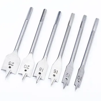 6pcs 10mm-25mm Flat Boring Bit Drill-Bit Hex Shank Spade BitsWood Power Tools Hand Tools for Hole Punching High Carbon Steel
6pcs 10mm-25mm Flat Boring Bit Drill-Bit Hex Shank Spade BitsWood Power Tools Hand Tools for Hole Punching High Carbon Steel