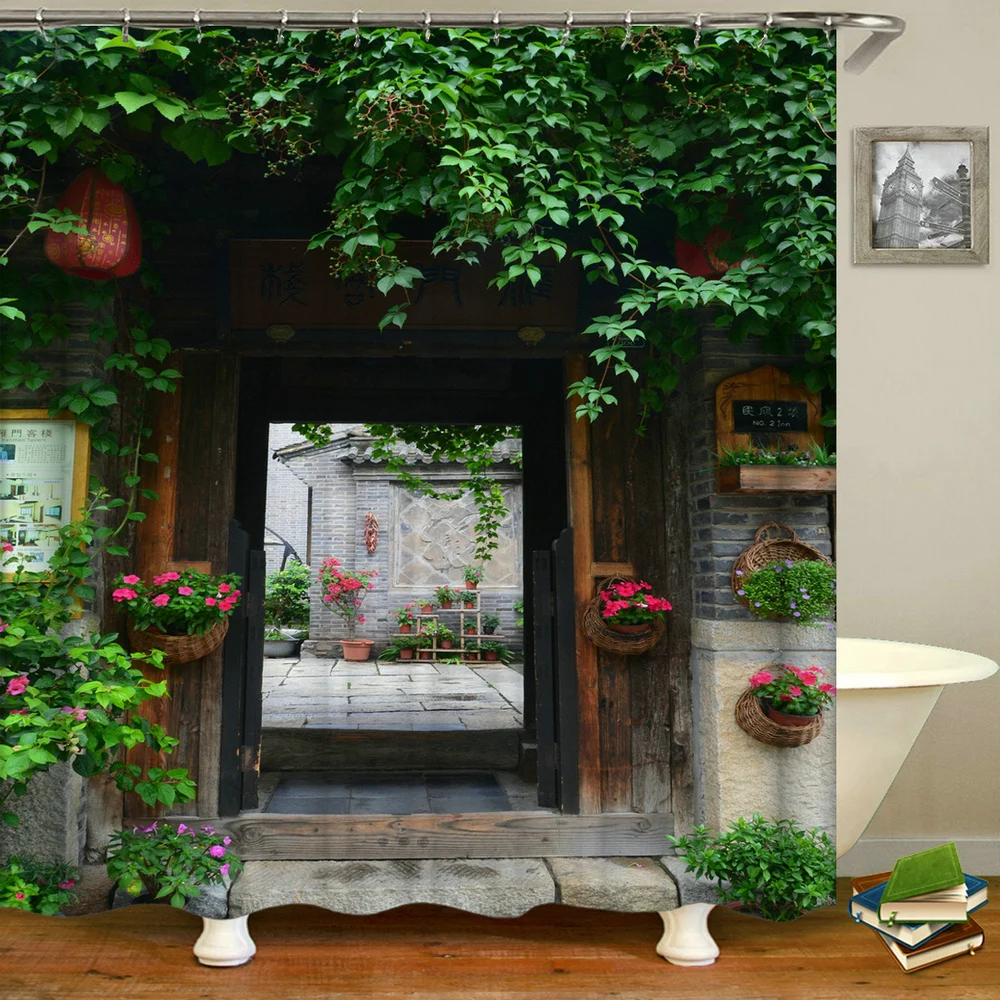 Rural Idyllic Flowers European Garden Shower Curtain Bathroom Waterproof 3d Printed Bath Curtains with 10 Hooks Polyester Cloth Rural Idyllic Flowers European Garden Shower Curtain Bathroom Waterproof 3d Printed Bath Curtains with 10 Hooks Polyester Cloth