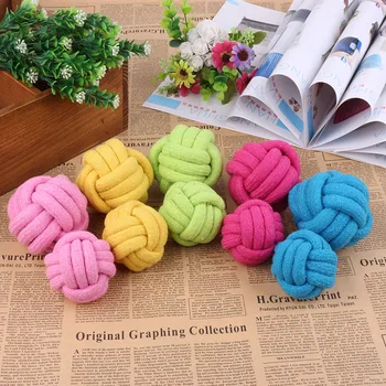 Straight Candy Color Pet Cotton Rope Braided Ball Dog Toy Teddy Molar Bite-resistant Cat Toy 
Straight Candy Color Pet Cotton Rope Braided Ball Dog Toy Teddy Molar Bite-resistant Cat Toy
