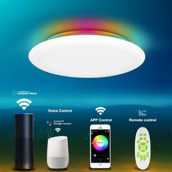 Modern LED Smart Ceiling Light WiFi / APP Intelligent Control Ceiling lamp RGB Dimming 36W Music-Light 200-240V
Modern LED Smart Ceiling Light WiFi / APP Intelligent Control Ceiling lamp RGB Dimming 36W Music-Light 200-240V