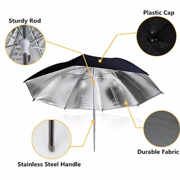 New 33" Photo Double Layer Continuous Lighting Umbrella Kit w/ Reflector Umbrella For Portrait Photography Studio Video Recordi
New 33" Photo Double Layer Continuous Lighting Umbrella Kit w/ Reflector Umbrella For Portrait Photography Studio Video Recordi