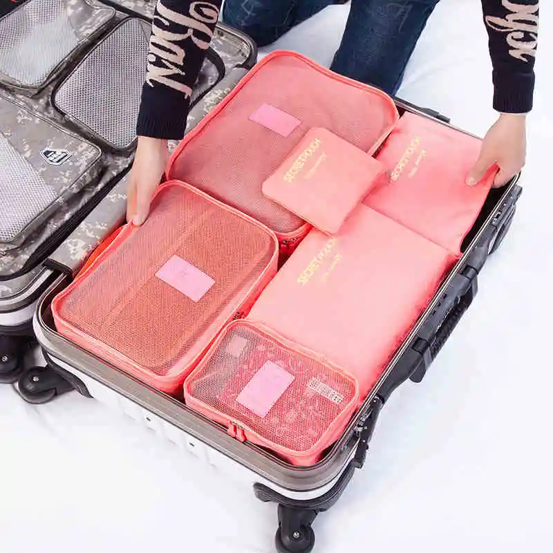 6pcs/set Travel storage bag female suitcase sub-package sorting bag clothing underwear clothes packing bag portable travel set
6pcs/set Travel storage bag female suitcase sub-package sorting bag clothing underwear clothes packing bag portable travel set