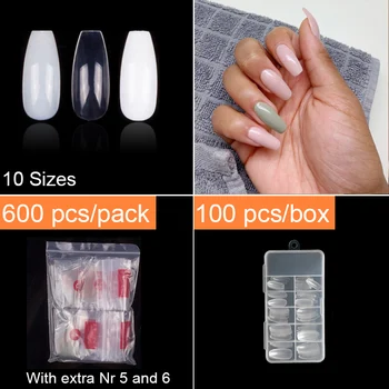 100 pcs/Box To 600pcs/Bag Ballerina Nail Art Tips Long Coffin Fake Nails Art Tips Flat Shape Full Cover Manicure False Nail Tips 
100 pcs/Box To 600pcs/Bag Ballerina Nail Art Tips Long Coffin Fake Nails Art Tips Flat Shape Full Cover Manicure False Nail Tips