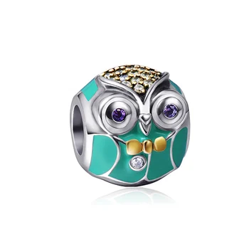 Genuine 925 Sterling Silver & Green Enamel Animal Owl Charm Beads fit Pandora Women Bracelet & Bangles Jewelry Gift Top sale 
Genuine 925 Sterling Silver & Green Enamel Animal Owl Charm Beads fit Pandora Women Bracelet & Bangles Jewelry Gift Top sale