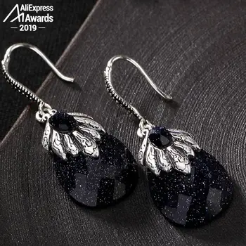 Poland S925 Fine Drop Earrings Sapphire Earrings Women Antique shop art handicraft Artisan Baltic Gemstone Lazuli
Poland S925 Fine Drop Earrings Sapphire Earrings Women Antique shop art handicraft Artisan Baltic Gemstone Lazuli
