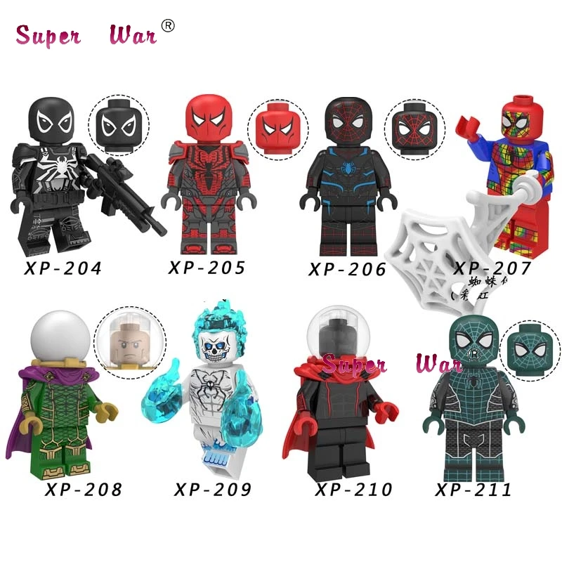 50pcs Marvel Movie Spiderman Far From Home Venom Ghost Rider Spider Man Mysterio building block for children toy
50pcs Marvel Movie Spiderman Far From Home Venom Ghost Rider Spider Man Mysterio building block for children toy