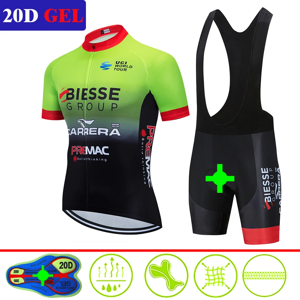 Новинка 2020 BIESSE team велосипедные Джерси 20D шорты набор Ropa Ciclismo мужские летние