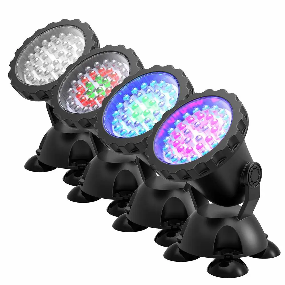 

12V Submersible Pond Lights Multi-Color Aquarium Spotlight for Garden Fountain Fish Tank RGB LED Lighting with Remote Controller