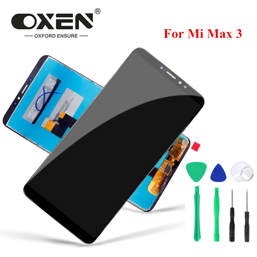 OXEN For Xiaomi Mi Max 3 LCD Screen Display Touch Panel Digitizer 6.9" Max3 LCD Replacement Spare Part 100% Tested + Tools
OXEN For Xiaomi Mi Max 3 LCD Screen Display Touch Panel Digitizer 6.9" Max3 LCD Replacement Spare Part 100% Tested + Tools