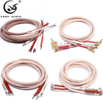 1 pair XSSH audio Hi-end DIY HIFI Gun-Type Gold Rhodium Plated Y shape spade to banana plug 24 core speaker cable Cord Wire
1 pair XSSH audio Hi-end DIY HIFI Gun-Type Gold Rhodium Plated Y shape spade to banana plug 24 core speaker cable Cord Wire