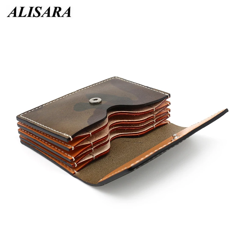 Genuine Leather Camouflage Credit Card Wallet Handmade Top-end Men Card Case 100% Cowhide Women ID Purses Bus Bank Card Coin Bag
Genuine Leather Camouflage Credit Card Wallet Handmade Top-end Men Card Case 100% Cowhide Women ID Purses Bus Bank Card Coin Bag