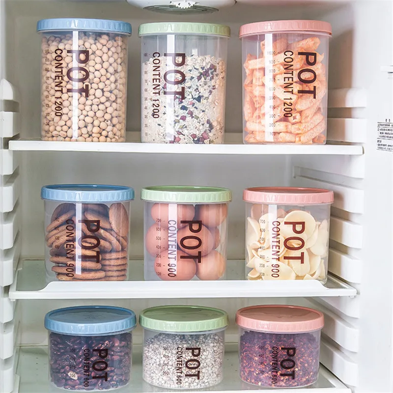 Plastic Sealing Food Storage Box Cans Refrigerator Preservation Box Transparent Coarse Cereals Grains Snack Containers
Plastic Sealing Food Storage Box Cans Refrigerator Preservation Box Transparent Coarse Cereals Grains Snack Containers