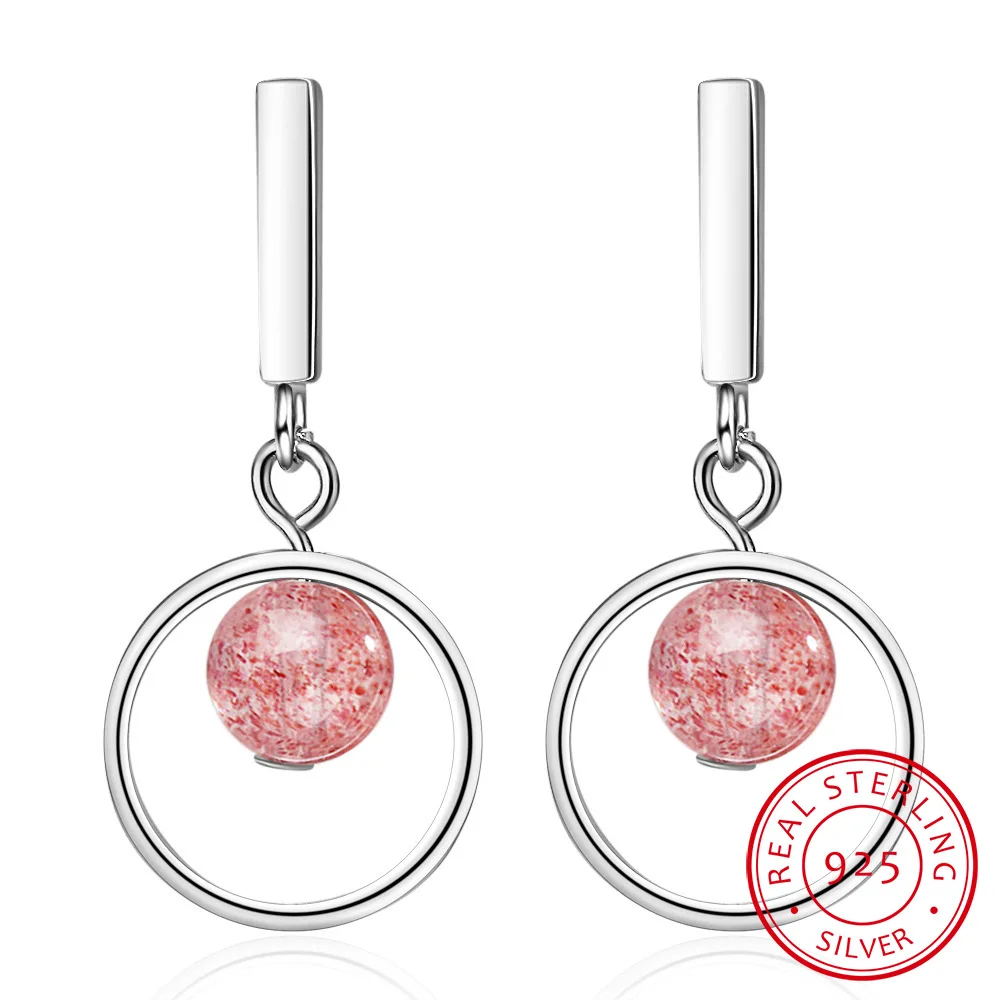 925 Sterling Silver Zirconia Round Strawberry Crystal Tassel Earrings oorbellen Brincos de Prata For Women S-E736
925 Sterling Silver Zirconia Round Strawberry Crystal Tassel Earrings oorbellen Brincos de Prata For Women S-E736