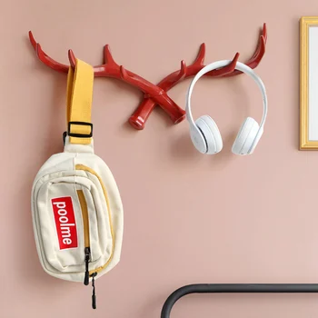 Hot Resin Deer Horn Nordic Hook hanger Wall For Keys Holder Hat Coat Home wall decorative clothes Hanger Hooks towel 
Hot Resin Deer Horn Nordic Hook hanger Wall For Keys Holder Hat Coat Home wall decorative clothes Hanger Hooks towel