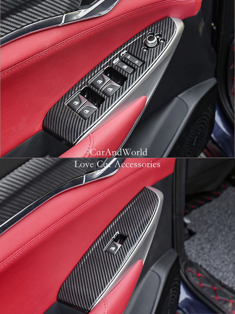 For Changan CS75plus CS75 Plus 2020-2021 Carbon Fiber Door Armrest Panel Cover Interior Window Lift Switch Trims Car Accessories
For Changan CS75plus CS75 Plus 2020-2021 Carbon Fiber Door Armrest Panel Cover Interior Window Lift Switch Trims Car Accessories