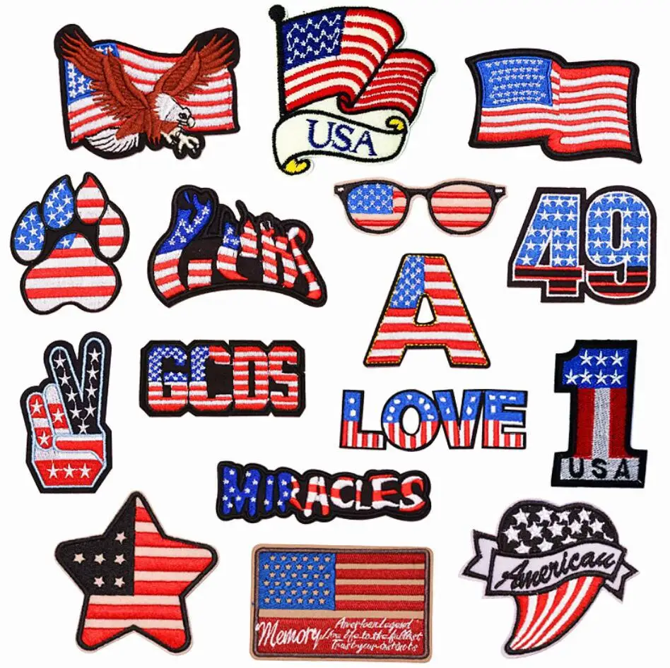 US USA American Stars and Stripes Patch Embroidered Appliques Iron on Badges Stickers for Clothes Jacket Jean Cap Hat Backpack
US USA American Stars and Stripes Patch Embroidered Appliques Iron on Badges Stickers for Clothes Jacket Jean Cap Hat Backpack