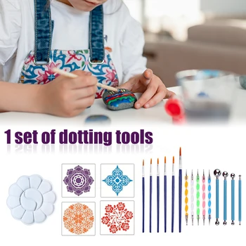 20pcs/set Mandala DIY Pottery Dotting Pen Tools Set for Painting Craft Pen Dotting Tools Mandala Stencil Ball Stylus Paint Tray
20pcs/set Mandala DIY Pottery Dotting Pen Tools Set for Painting Craft Pen Dotting Tools Mandala Stencil Ball Stylus Paint Tray