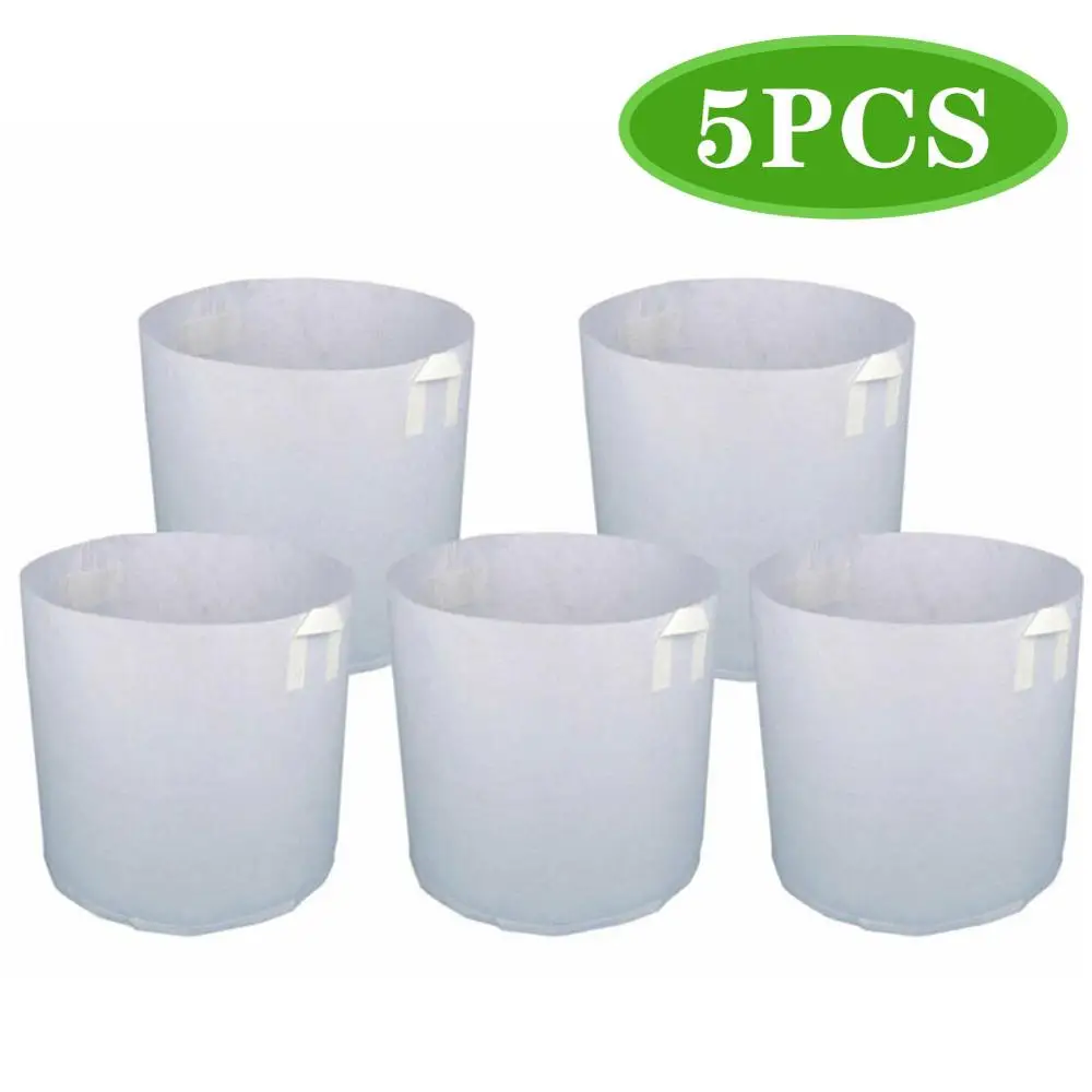 5 Gallon 5 Pcs Grow Planter Pouch Root Bonsai Grow Bags Fabric Pots Root Pouch with Handles Planting Container Plant Pot Garden
5 Gallon 5 Pcs Grow Planter Pouch Root Bonsai Grow Bags Fabric Pots Root Pouch with Handles Planting Container Plant Pot Garden