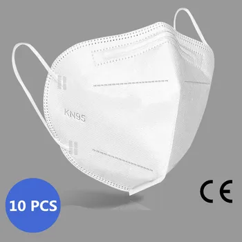 10Pcs White 5-Layer kn95 Face Mask 95% Filtration Mouth Mask Anti Dust Pollution PM2.5 Dustproof Protective Mask
10Pcs White 5-Layer kn95 Face Mask 95% Filtration Mouth Mask Anti Dust Pollution PM2.5 Dustproof Protective Mask