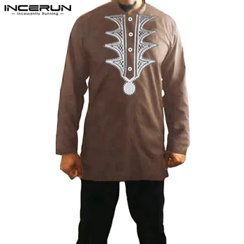 INCERUN Fashion African Shirts Men Printed Casual Long Sleeve Tops Vintage Round Neck Men Shirts African Dashiki Clothes S-5XL 
INCERUN Fashion African Shirts Men Printed Casual Long Sleeve Tops Vintage Round Neck Men Shirts African Dashiki Clothes S-5XL