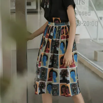Painting Aesthetic Skirt Women 2020 High Waist A Line Summer Skirt Vintage Fashion Print Retro Skirt Plaid 
Painting Aesthetic Skirt Women 2020 High Waist A Line Summer Skirt Vintage Fashion Print Retro Skirt Plaid