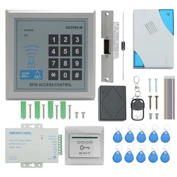 TZAD2000M-04 RFID Door Access Control System Kit, Home Security System with 150KA Cathode Lock Proximity Door Entry Keypad 10 Ke
TZAD2000M-04 RFID Door Access Control System Kit, Home Security System with 150KA Cathode Lock Proximity Door Entry Keypad 10 Ke