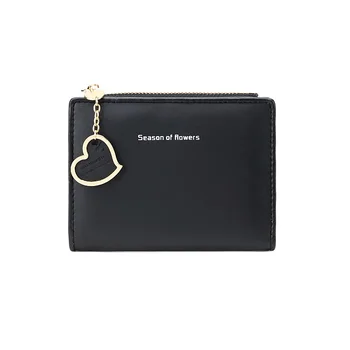 LILY QUEEN Women Short Wallet Thin Purse Ladies Heart-Shaped Pendant Solid Leather Money Bag Clutch Handbag
LILY QUEEN Women Short Wallet Thin Purse Ladies Heart-Shaped Pendant Solid Leather Money Bag Clutch Handbag