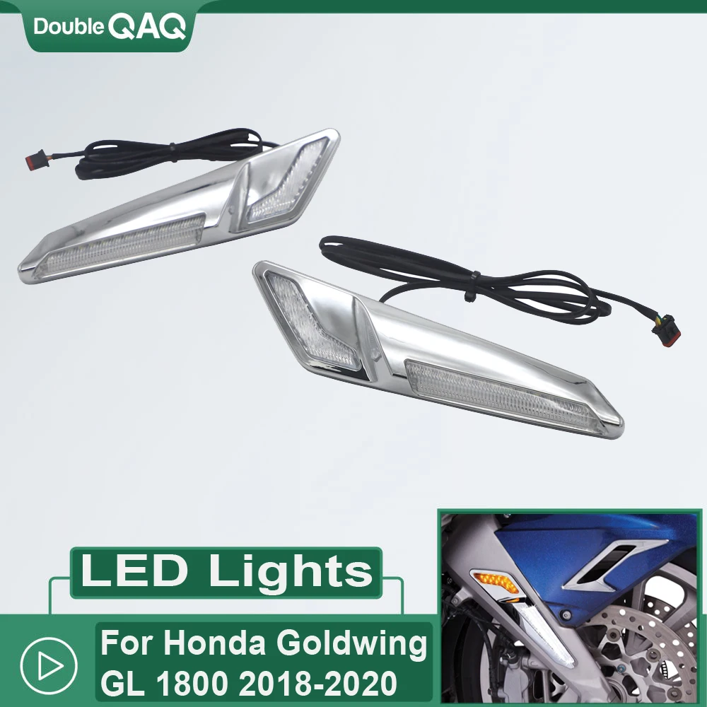 New Motorcycle Front Brake Fork Mounted NAV LED Lights in Chrome or Black 2018 2019 2020 For Honda Goldwing GL 1800 GL1800 F6B
New Motorcycle Front Brake Fork Mounted NAV LED Lights in Chrome or Black 2018 2019 2020 For Honda Goldwing GL 1800 GL1800 F6B