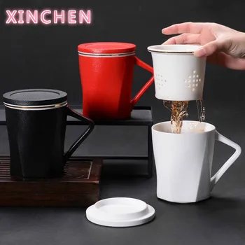 360ML Creative Ceramics Coffee Infuser Mug Tea Cup With Filter Lid Cover Handle For Milk Juice In Home Office Water Separation
360ML Creative Ceramics Coffee Infuser Mug Tea Cup With Filter Lid Cover Handle For Milk Juice In Home Office Water Separation
