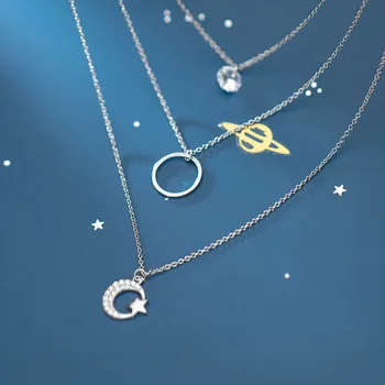 925 Silver Layer Necklace Minimalism Moon Jewelry Pendants Chocker Kolye Vintage Bijoux Femme Collier Boho Necklace for Women 
925 Silver Layer Necklace Minimalism Moon Jewelry Pendants Chocker Kolye Vintage Bijoux Femme Collier Boho Necklace for Women