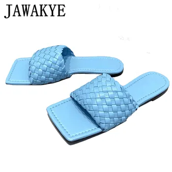 Square Open Toe Flat Slippers Women Woven Plaid leather shoes summer Casual Beach Shoes Women Mules Slippers shoes
Square Open Toe Flat Slippers Women Woven Plaid leather shoes summer Casual Beach Shoes Women Mules Slippers shoes