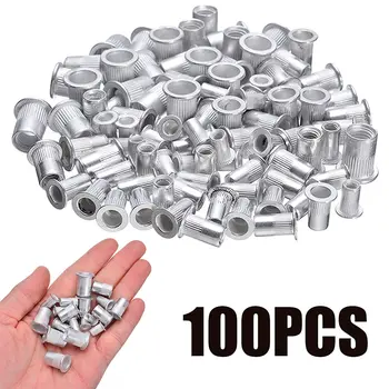 100pcs/set Steel Aluminum Threaded Rivet Nut Inserts Rivnut Nutsert M4/M5/M6/M8 Home Improvement Accessories
100pcs/set Steel Aluminum Threaded Rivet Nut Inserts Rivnut Nutsert M4/M5/M6/M8 Home Improvement Accessories