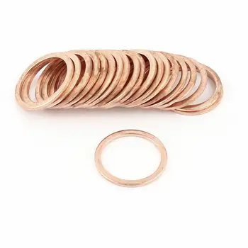 20 pcs 26mmx32mmx2mm Flat Ring Copper Washer Gasket.
20 pcs 26mmx32mmx2mm Flat Ring Copper Washer Gasket.