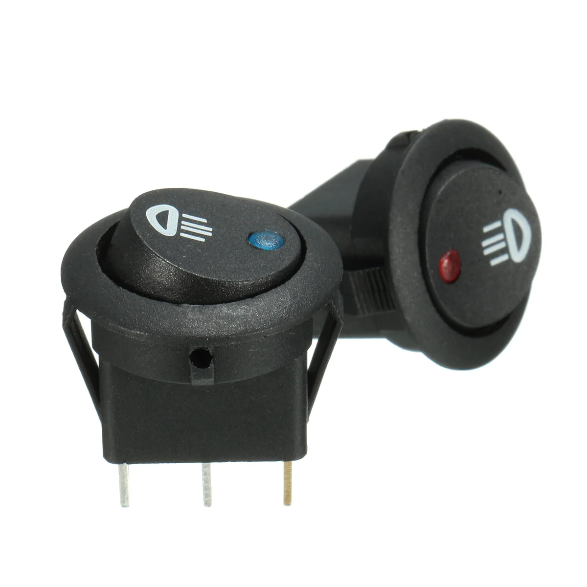 5x ON//OFF Round Rocker Switch LED illuminated Car Dashboard Dash Boat Van 12V//yL
