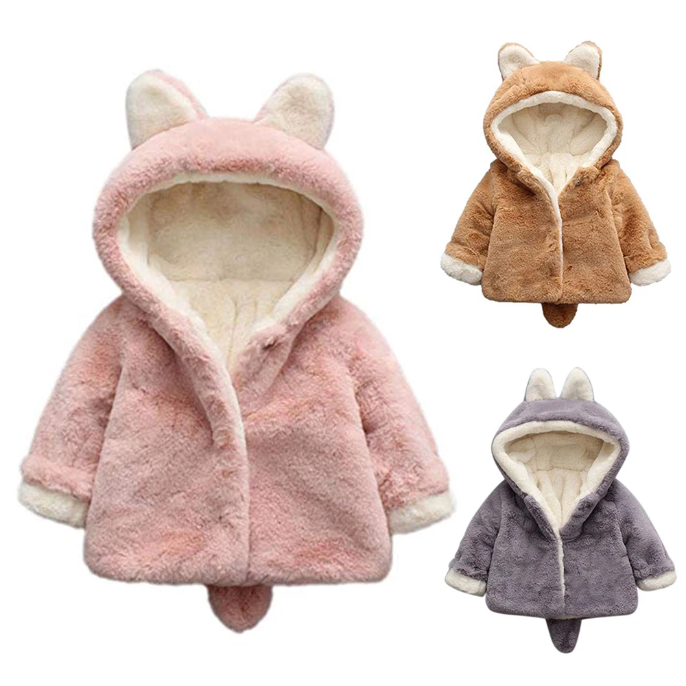 Baby Boys Girls Clothes Winter Jacket Toddler Cute Rabbit Hooded Coat with Ear and Tail Plus Velvet Thick Warm Plush Outerwear
Baby Boys Girls Clothes Winter Jacket Toddler Cute Rabbit Hooded Coat with Ear and Tail Plus Velvet Thick Warm Plush Outerwear