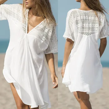 Women Solid Cover-Ups Cotton Swimsuit Beach Dress Tunic Kimono Long Cardigan Blouse Shawl Tops Outwear Swim Smock Mujer Pareos
Women Solid Cover-Ups Cotton Swimsuit Beach Dress Tunic Kimono Long Cardigan Blouse Shawl Tops Outwear Swim Smock Mujer Pareos