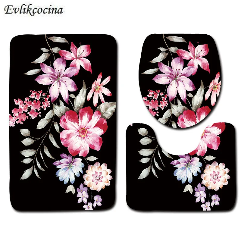 3 шт., коврики для ванной, с цветами
3 шт., коврики для ванной, с цветами