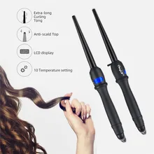 CkeyiN 9-19mm Electric Hair Curler Ceramic Hair Curling Wand Professional Temperature Display Curling Iron Roller Waver Cone
CkeyiN 9-19mm Electric Hair Curler Ceramic Hair Curling Wand Professional Temperature Display Curling Iron Roller Waver Cone