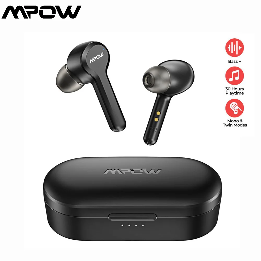 MPOW M9 True Беспроводной w/200 часов в режиме ожидания IPX7 Водонепроницаемый Bluetooth 5 0