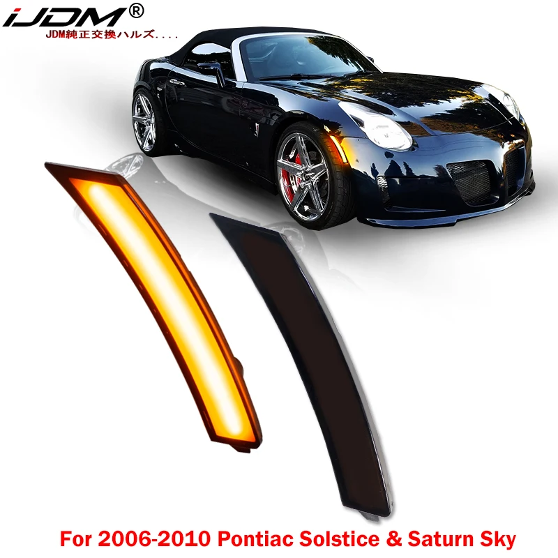 iJDM Smoked Lens Amber LED Bumper Side Marker Light For 2006-2010 Pontiac Solstice & Saturn Sky,Replace OEM Front Sidemarkers
iJDM Smoked Lens Amber LED Bumper Side Marker Light For 2006-2010 Pontiac Solstice & Saturn Sky,Replace OEM Front Sidemarkers