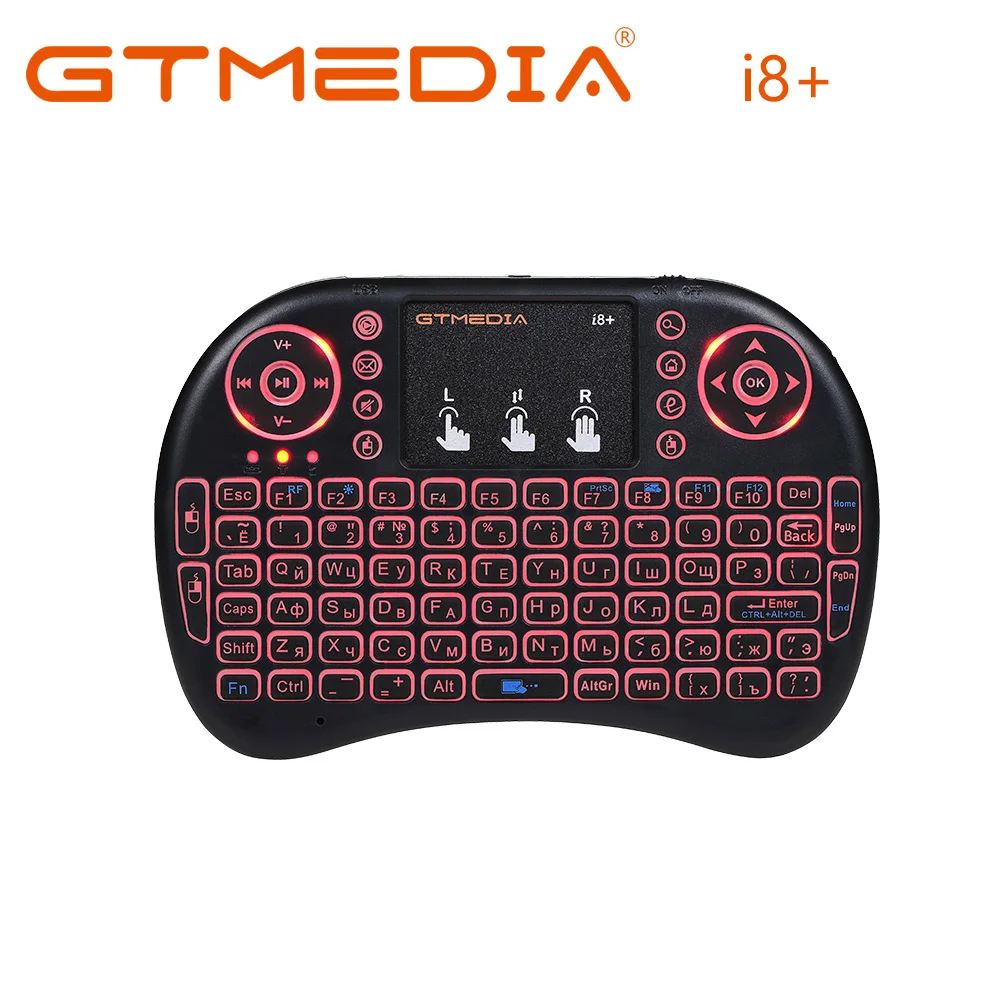 GTMEDIA i8+ Russian English Version 2.4GHz Wireless Keyboard Air Mouse With Touchpad Handheld Work With Android TV BOX Mini PC18
GTMEDIA i8+ Russian English Version 2.4GHz Wireless Keyboard Air Mouse With Touchpad Handheld Work With Android TV BOX Mini PC18