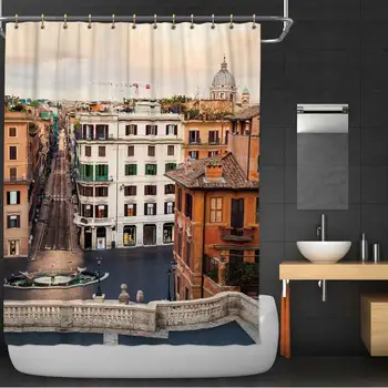 Piazza di Spagna Fabric Shower Curtain,Rome for Bathroom,36''W x 72''H
Piazza di Spagna Fabric Shower Curtain,Rome for Bathroom,36''W x 72''H