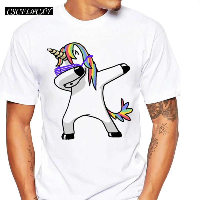 2017-Summer-Fashion-Dabbing-Pug-T-Shirt-Newest-Men-Funny-T-Shirts-Dabbing-Unicorn-Cat-Zebra